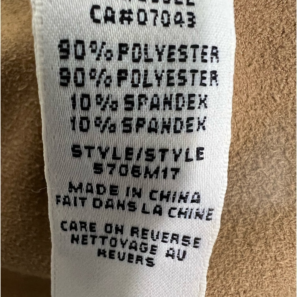 Sophie Max Vegan Suede Tan Camel Mini Skirt Stretch Womens Size Large - Picture 6 of 8